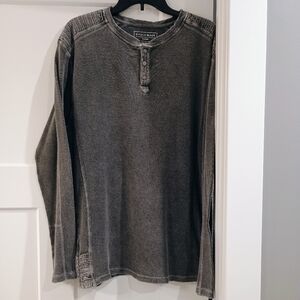 Buckle Black Long Sleeve Henley